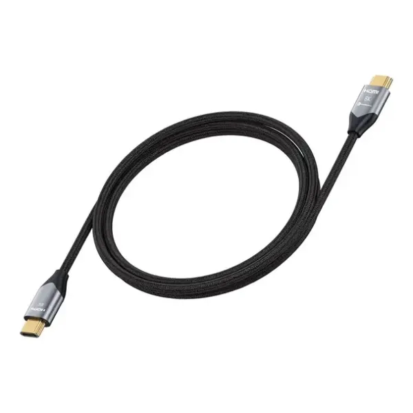 FORCELL Câble HDMI 2.1 Cafule 8K 60Hz / 4K 120Hz - 48 Gbps (1m/2m/3m) Noir