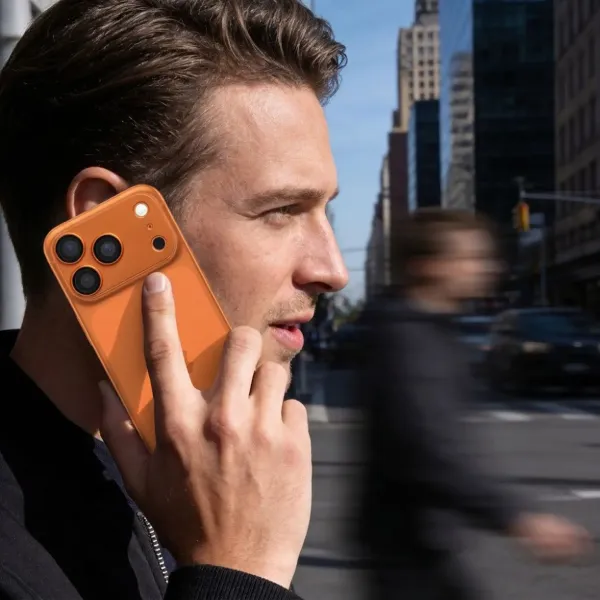 Protection caméra iPhone 17 Pro / 17 Pro Max AR+AF Full Metal - Verre trempé Orange