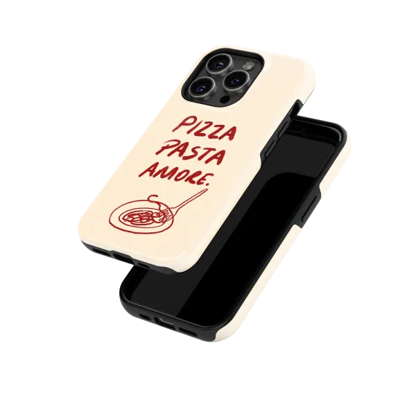 Pizza Pasta Amore | Coque de téléphone 3D 2en1 Ultra-résistante
