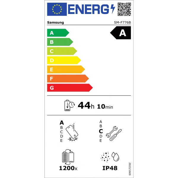 Etiquette énergétique SAMSUNG Galaxy Z Flip8 - Neuf