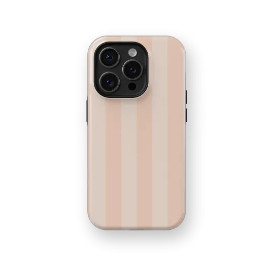 Peach Stripes Case | Coque de téléphone 3D 2en1 Ultra-résistante