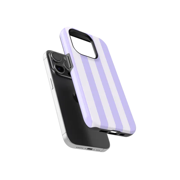 Light Purple Stripes Case | Coque de téléphone 3D 2en1 Ultra-résistante
