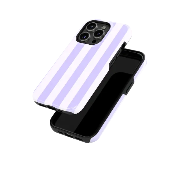 Light Purple Stripes Case | Coque de téléphone 3D 2en1 Ultra-résistante