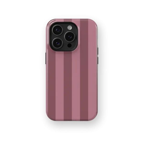 Pastel Cherry Stripes Case | Coque de téléphone 3D 2en1 Ultra-résistante