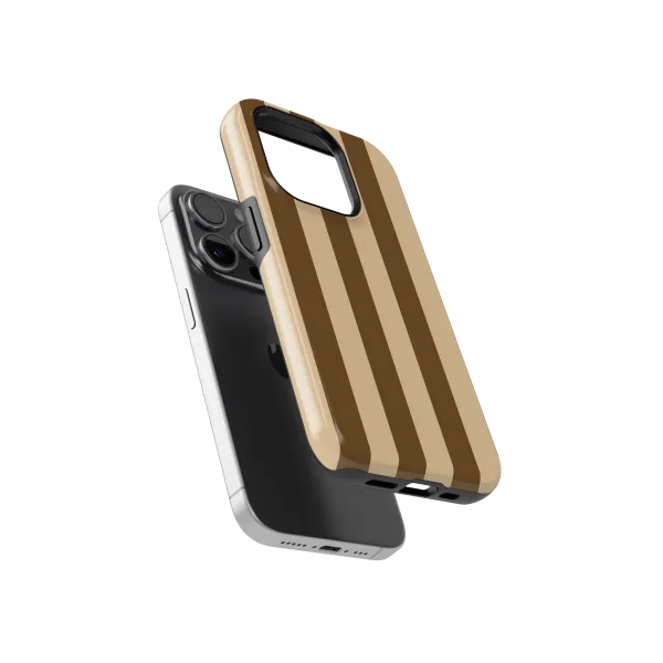 Caramel Stripes Case | Coque de téléphone 3D 2en1 Ultra-résistante