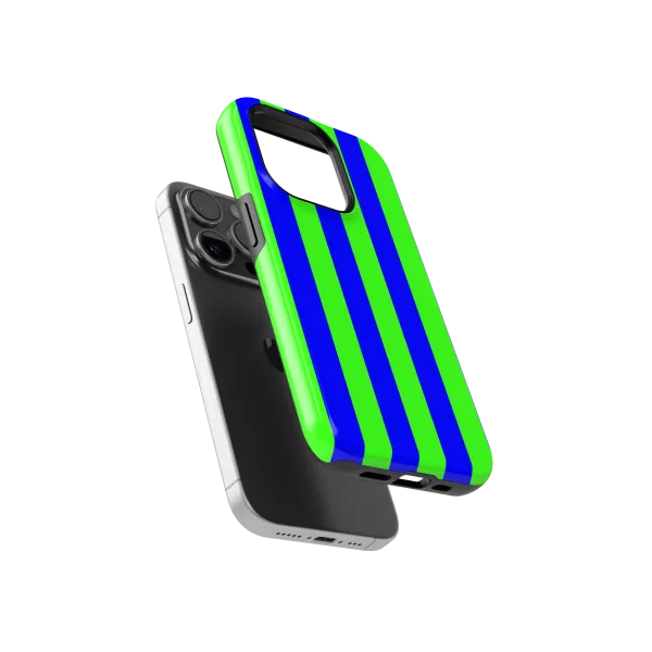 Neon Green Stripes Case | Coque de téléphone 3D 2en1 Ultra-résistante
