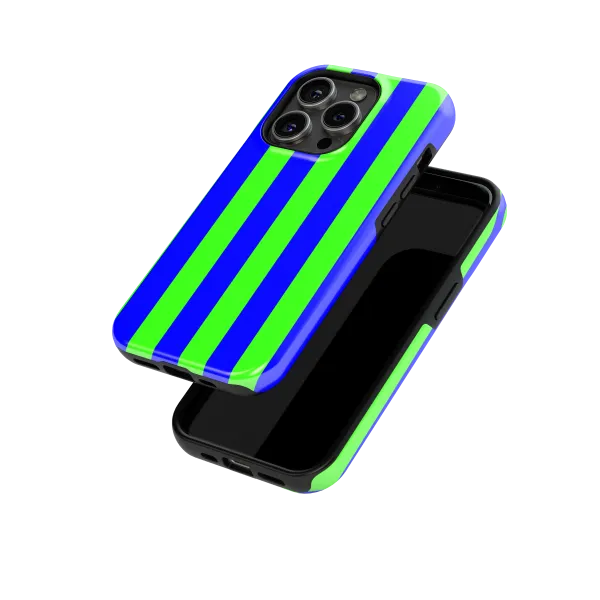 Neon Green Stripes Case | Coque de téléphone 3D 2en1 Ultra-résistante