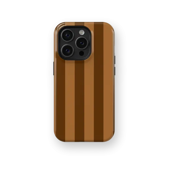 Chocolate Stripes Case | Coque de téléphone 3D 2en1 Ultra-résistante