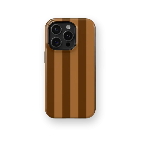 Chocolate Stripes Case | Coque de téléphone 3D 2en1 Ultra-résistante