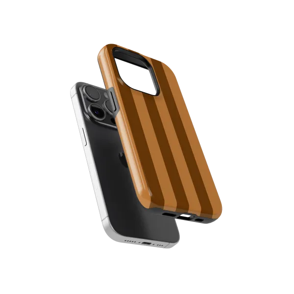 Chocolate Stripes Case | Coque de téléphone 3D 2en1 Ultra-résistante