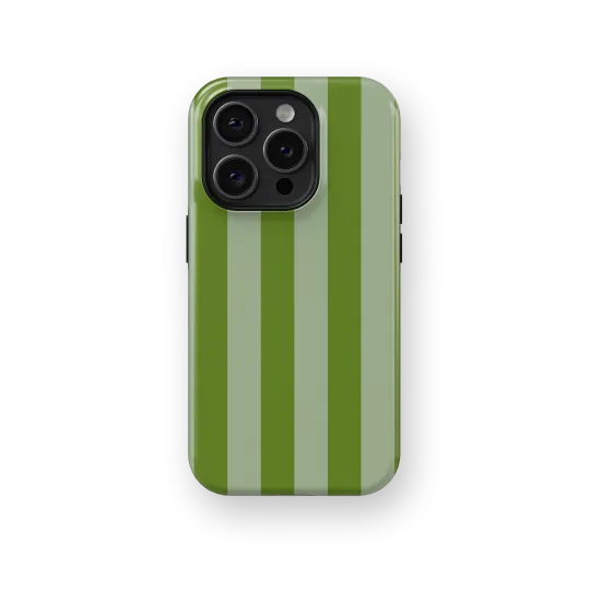 Green Stripes Case | Coque de téléphone 3D 2en1 Ultra-résistante