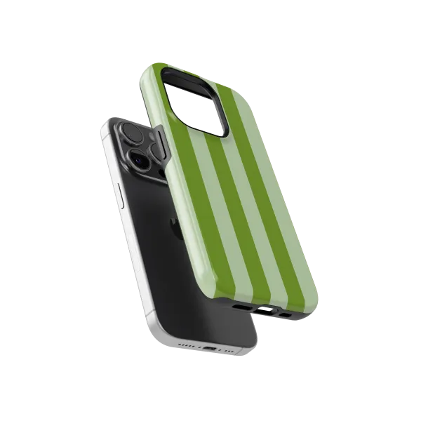 Green Stripes Case | Coque de téléphone 3D 2en1 Ultra-résistante