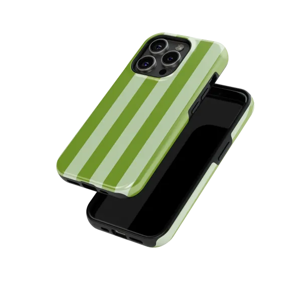 Green Stripes Case | Coque de téléphone 3D 2en1 Ultra-résistante