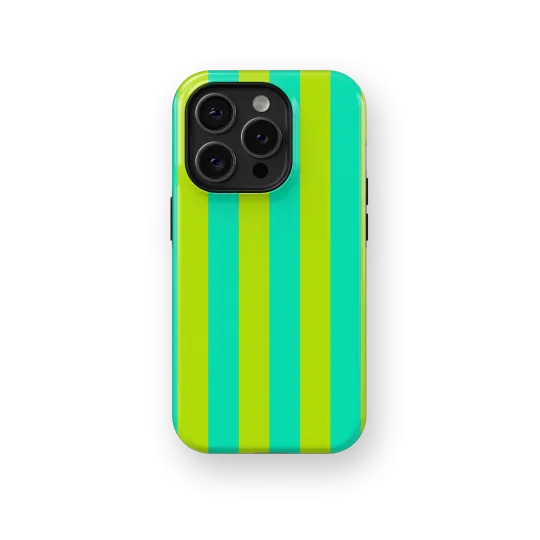 Neon Green Stripes Case | Coque de téléphone 3D 2en1 Ultra-résistante