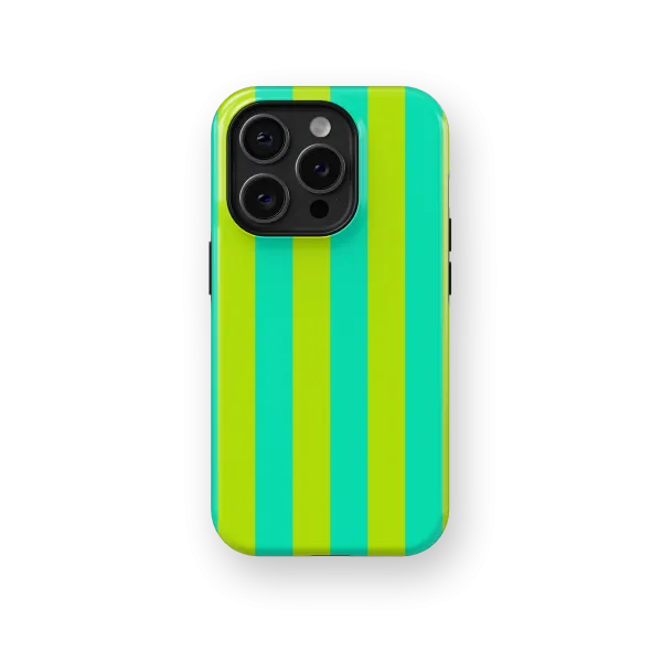Neon Green Stripes Case | Coque de téléphone 3D 2en1 Ultra-résistante