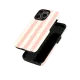 Light Peach Stripes Case | Coque de téléphone 3D 2en1 Ultra-résistante
