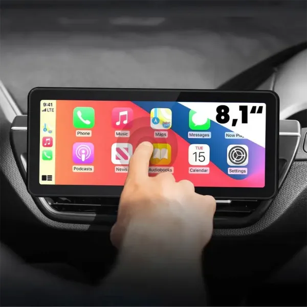T'NB Écran Tactile Voiture Sans Fil Panoramique Apple CarPlay & Android Auto
