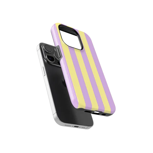 Purple Cake Stripes Case | Coque de téléphone 3D 2en1 Ultra-résistante