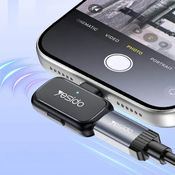 YESIDO Microphone Cravate USB-C & Lightning