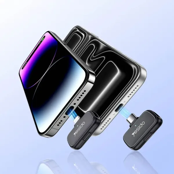 YESIDO Microphone Cravate USB-C & Lightning
