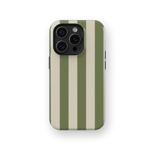 Pistachio Stripes Case | Coque de téléphone 3D 2en1 Ultra-résistante