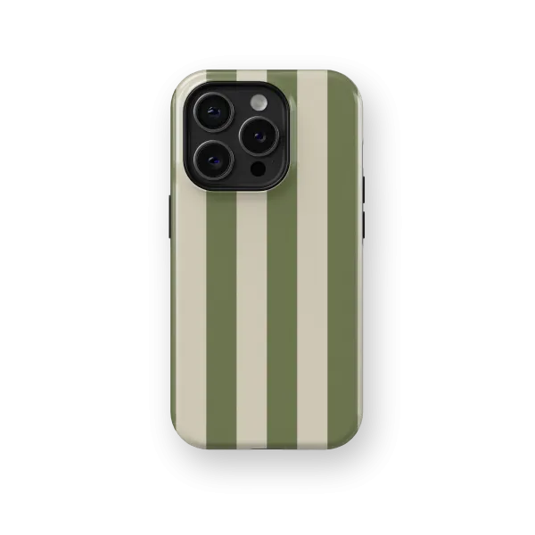 Pistachio Stripes Case | Coque de téléphone 3D 2en1 Ultra-résistante