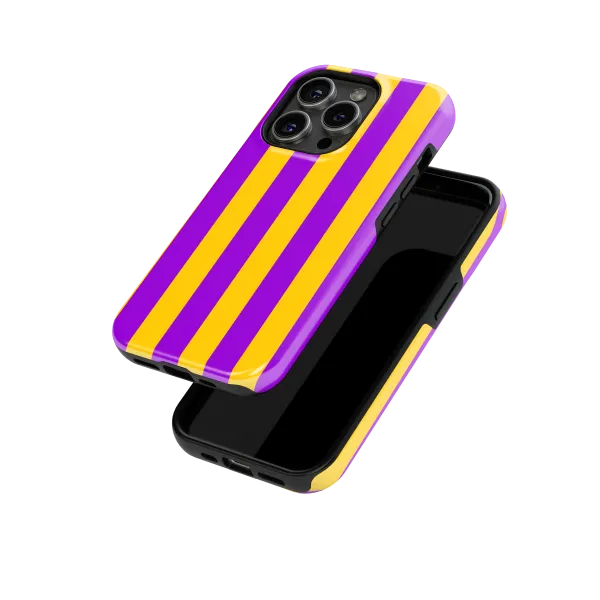 Purple Pie Stripes Case | Coque de téléphone 3D 2en1 Ultra-résistante