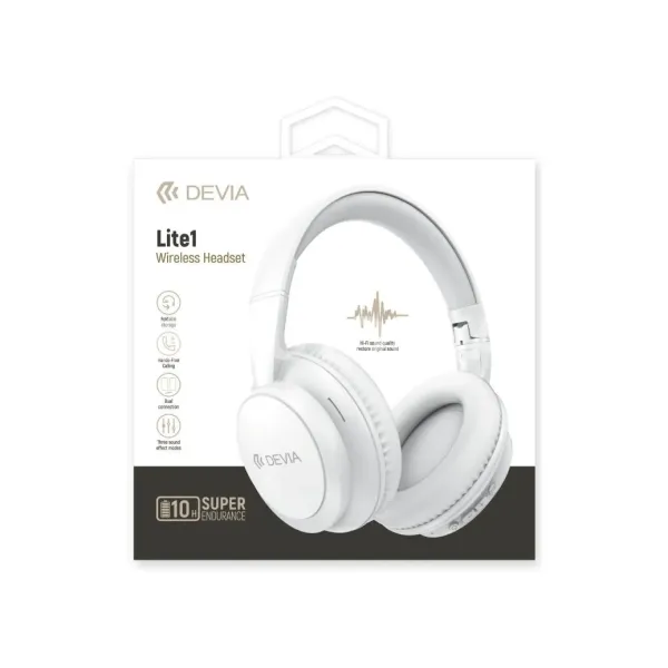 DEVIA Lite1 Casque Bluetooth blanc