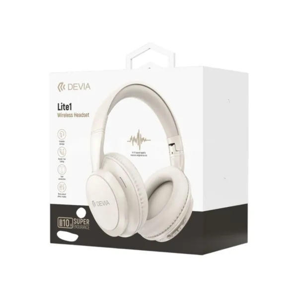 DEVIA Lite1 Casque Bluetooth beige