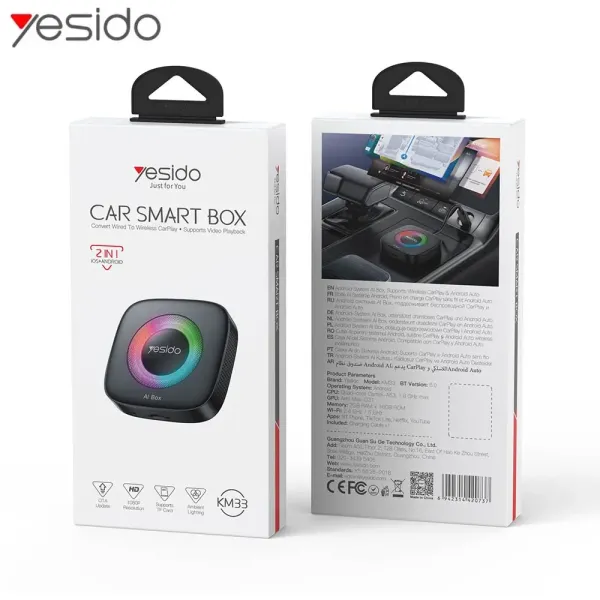 Yesido AI Box pour Android Auto & CarPlay