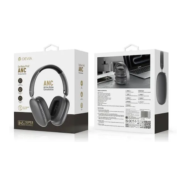 Boîte DEVIA EarBass Pro2 Casque Bluetooth Gris