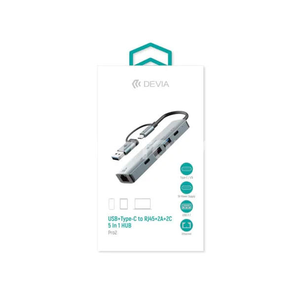 DEVIA Leopard Series Hub USB-C 5-en-1