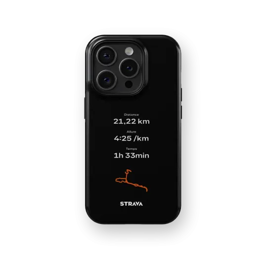 Mon Run Strava - Noir | Coque 3D 2en1 Ultra-résistante