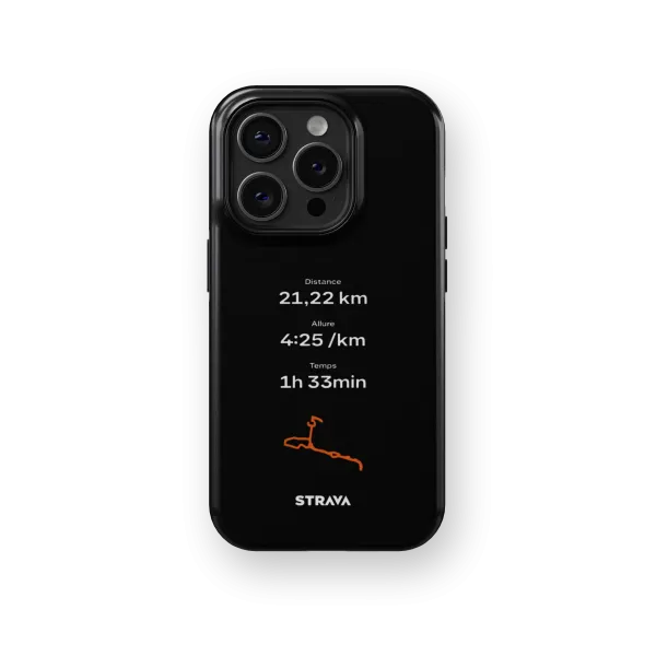Mon Run Strava - Noir | Coque 3D 2en1 Ultra-résistante