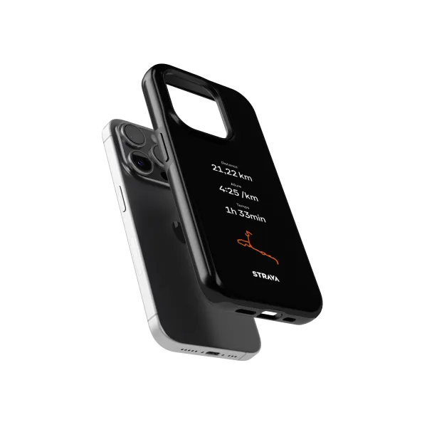 Mon Run Strava - Noir | Coque 3D 2en1 Ultra-résistante