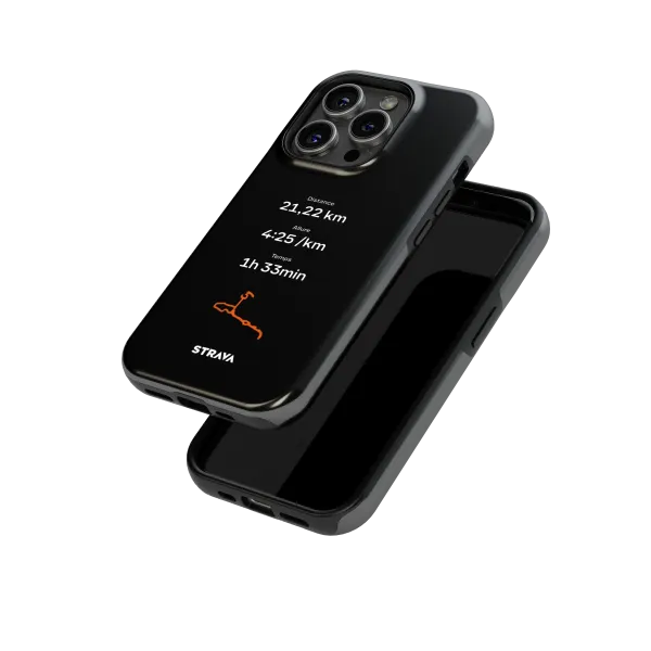 Mon Run Strava - Noir | Coque 3D 2en1 Ultra-résistante