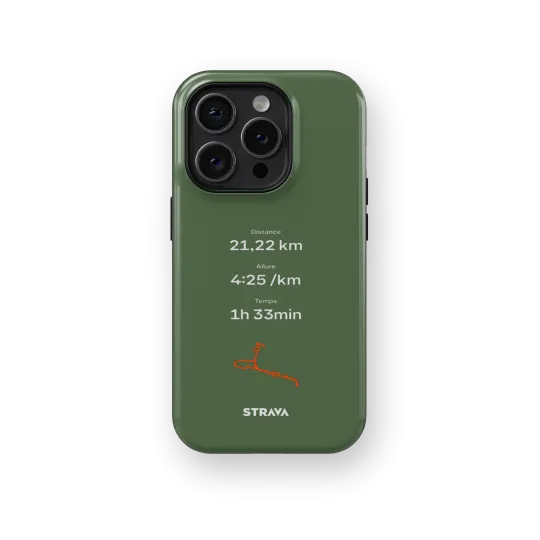 Mon Run Strava - Kaki | Coque 3D 2en1 Ultra-résistante