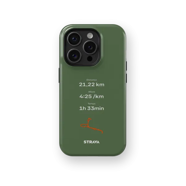 Mon Run Strava - Kaki | Coque 3D 2en1 Ultra-résistante