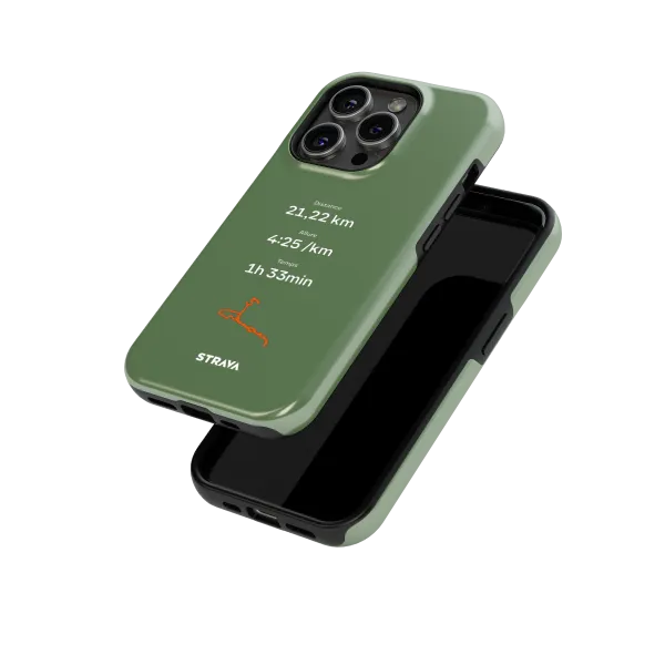 Mon Run Strava - Kaki | Coque 3D 2en1 Ultra-résistante