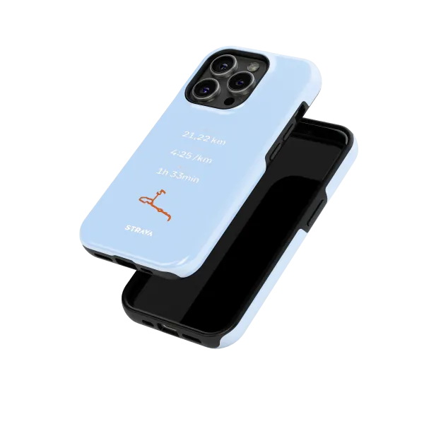 Mon Run Strava - Bleu givre | Coque 3D 2en1 Ultra-résistante