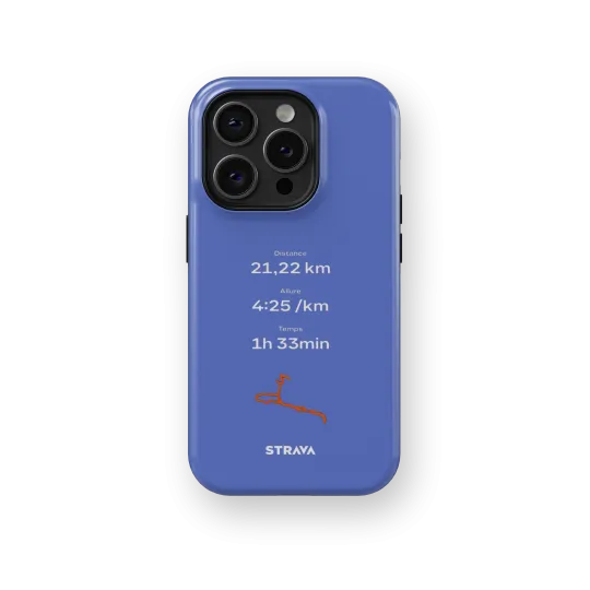 Mon Run Strava - Bleu intense | Coque 3D 2en1 Ultra-résistante