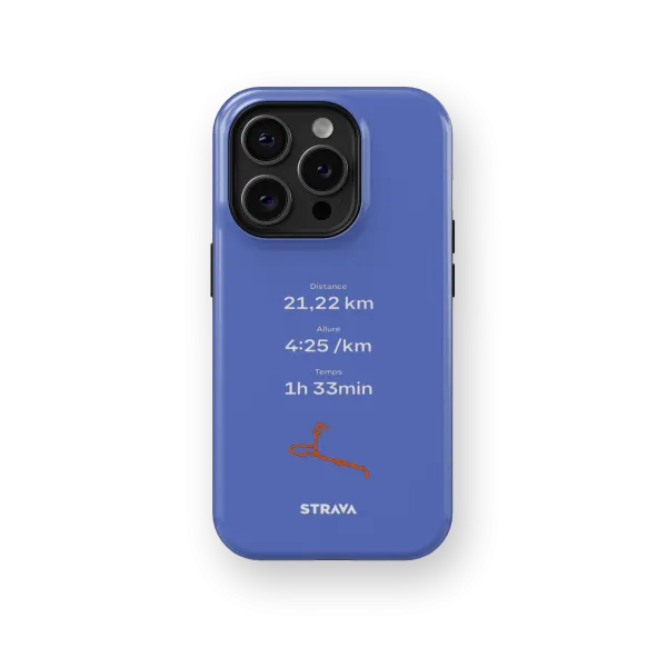 Mon Run Strava - Bleu intense | Coque 3D 2en1 Ultra-résistante