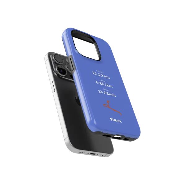 Mon Run Strava - Bleu intense | Coque 3D 2en1 Ultra-résistante