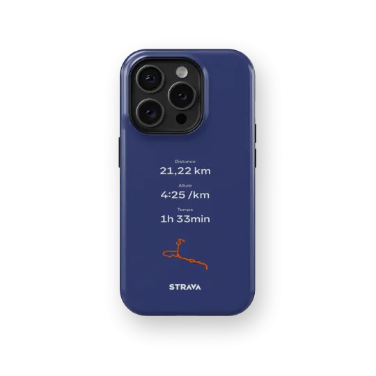 Mon Run Strava - Bleu foncé | Coque 3D 2en1 Ultra-résistante