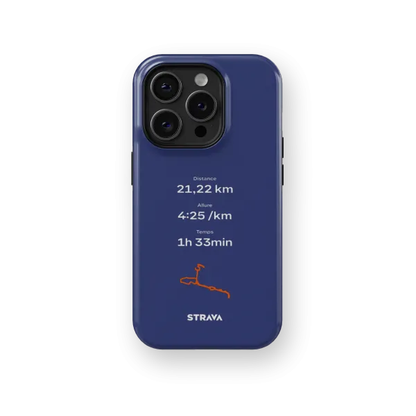 Mon Run Strava - Bleu foncé | Coque 3D 2en1 Ultra-résistante