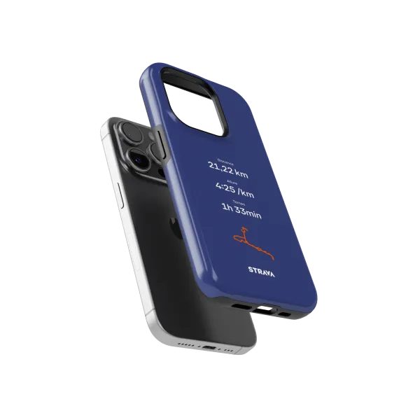 Mon Run Strava - Bleu foncé | Coque 3D 2en1 Ultra-résistante