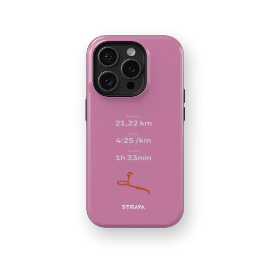 Mon Run Strava - Rose | Coque 3D 2en1 Ultra-résistante