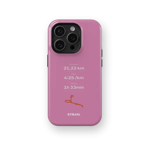 Mon Run Strava - Rose | Coque 3D 2en1 Ultra-résistante