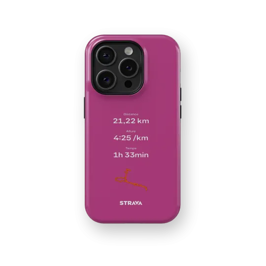 Mon Run Strava - Rose Fuchsia | Coque 3D 2en1 Ultra-résistante