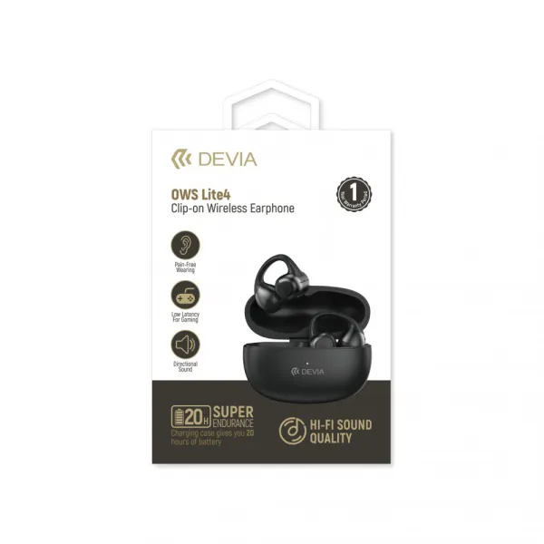 DEVIA Lite4 Ecouteur OWS Noir